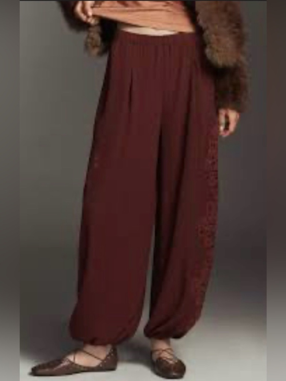 NWT Anthropologie Bl-nk Imogen Lace Baloon Pant S - Picture 3 of 6